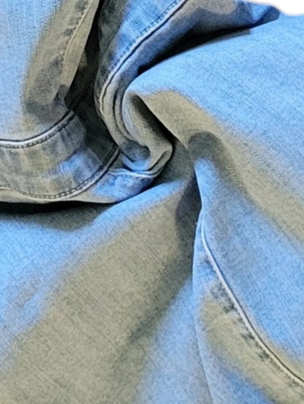 Guess Light Blue Denim V-Neck Zip Mini Dress - Picture 8 of 8